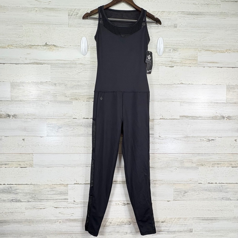 Workout Empire Amaze Jumpsuit Size M Black Sleeveless‎ Activewear One Piece